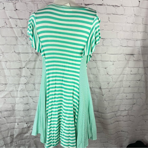 NWT Umgee boutique mint blue contrast stripes casual dress spring easter - Picture 7 of 12